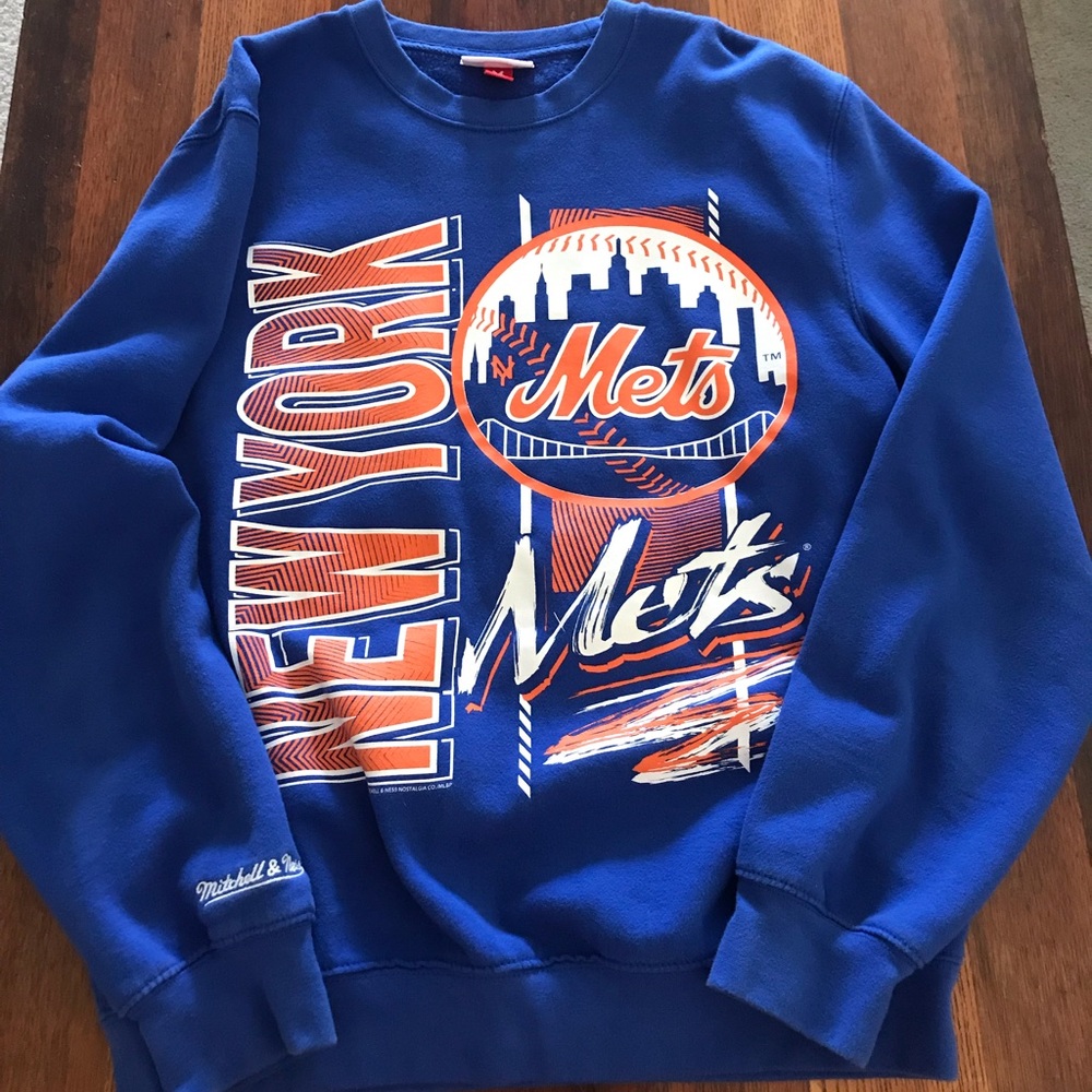 Mitchell & Ness New York Mets Crew Neck Sweatshirt